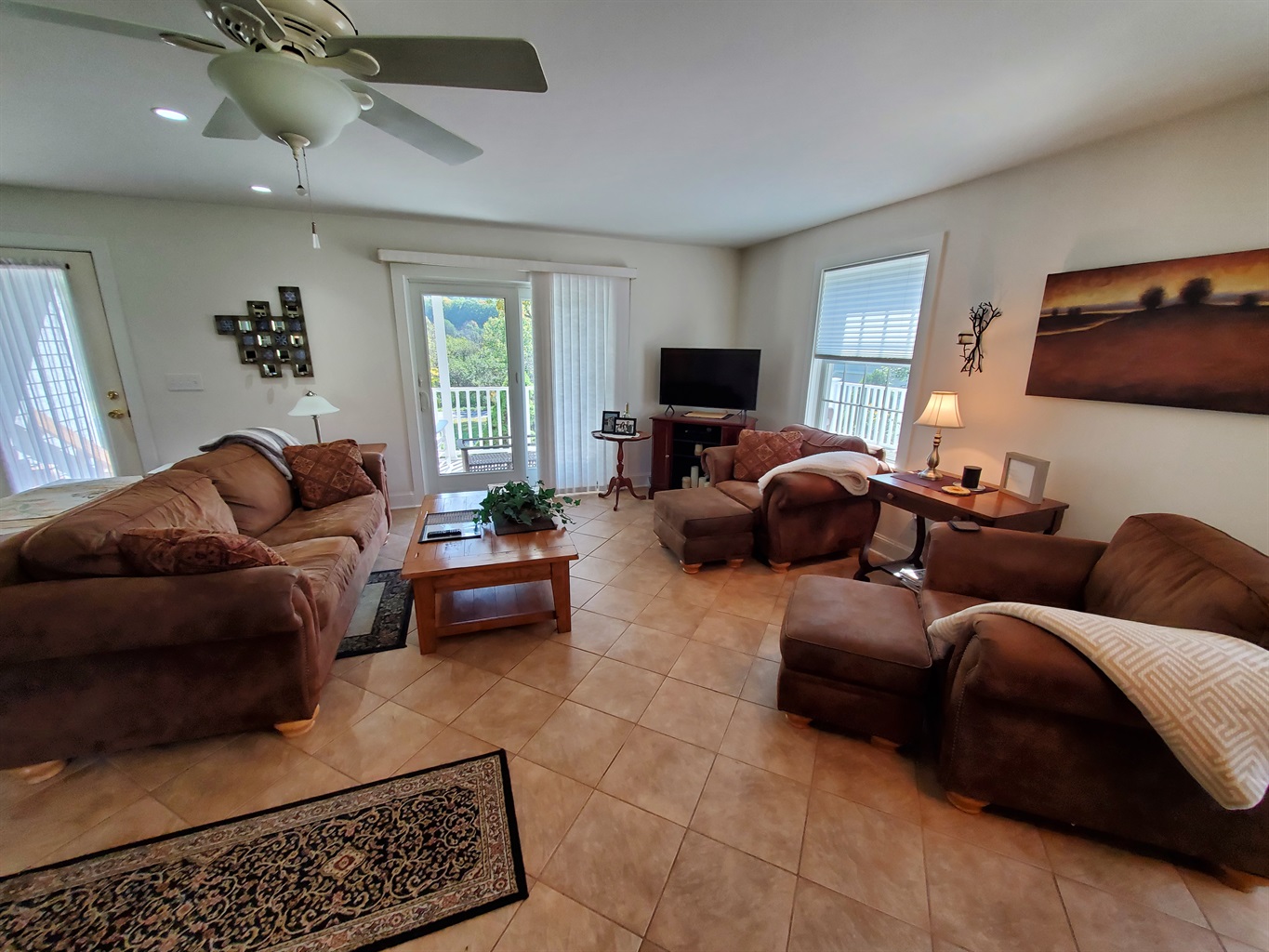 Living room section of great room
