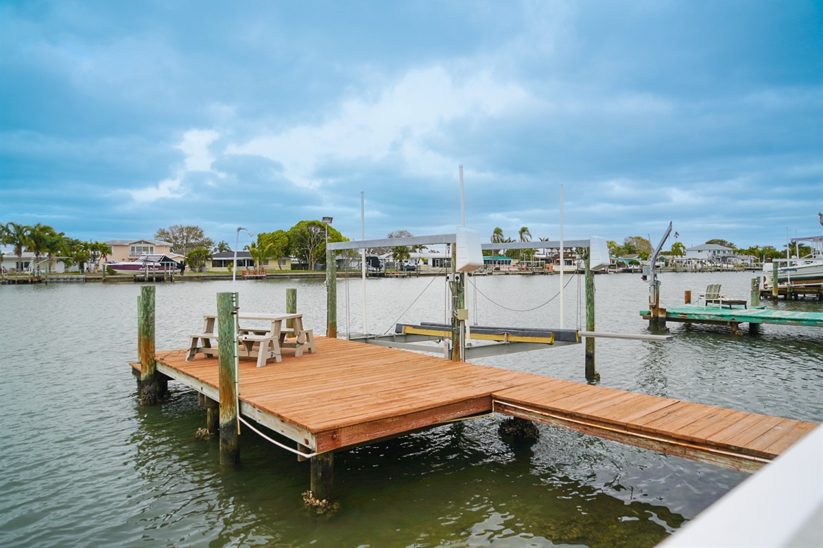 Treasure Cove is a great home to tie up your own boat or launch a kayak or paddle board to explore the IntraCoastal Waterway.