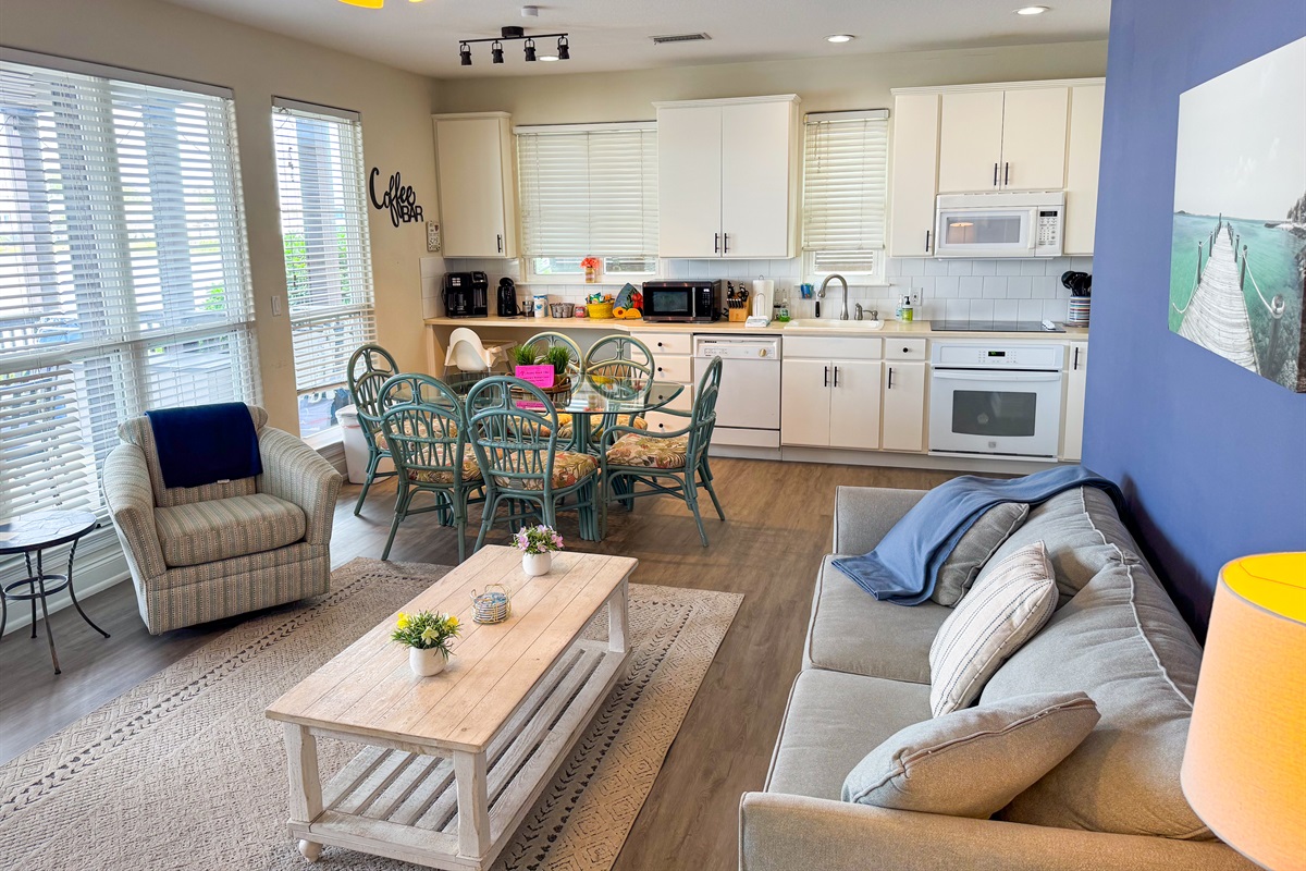 The second full kitchen and living area. Perfect for giving the kids (or the in-laws!) their own private space.