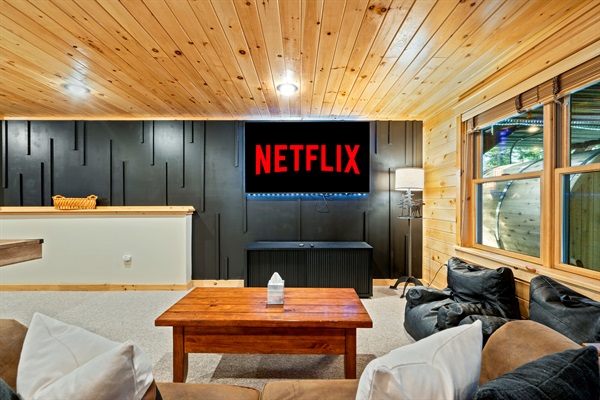 A true hangout spot: games, movies, and space for the whole crew to play