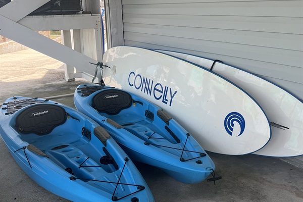 2 kayaks and 2 paddleboards included free