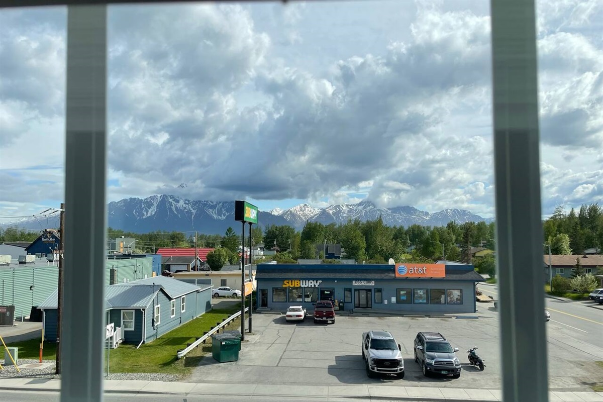 Mountain & small town view