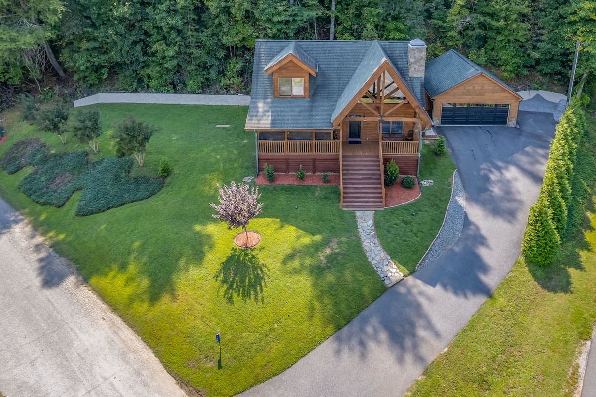 Drone view of the home