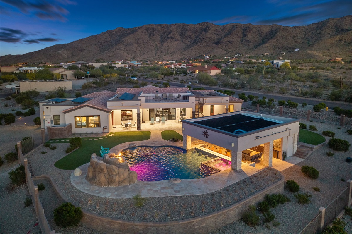 Your private retreat, perfectly nestled against a stunning mountain backdrop.