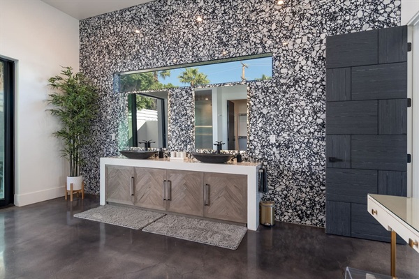 Primary bath with spacious double vanity