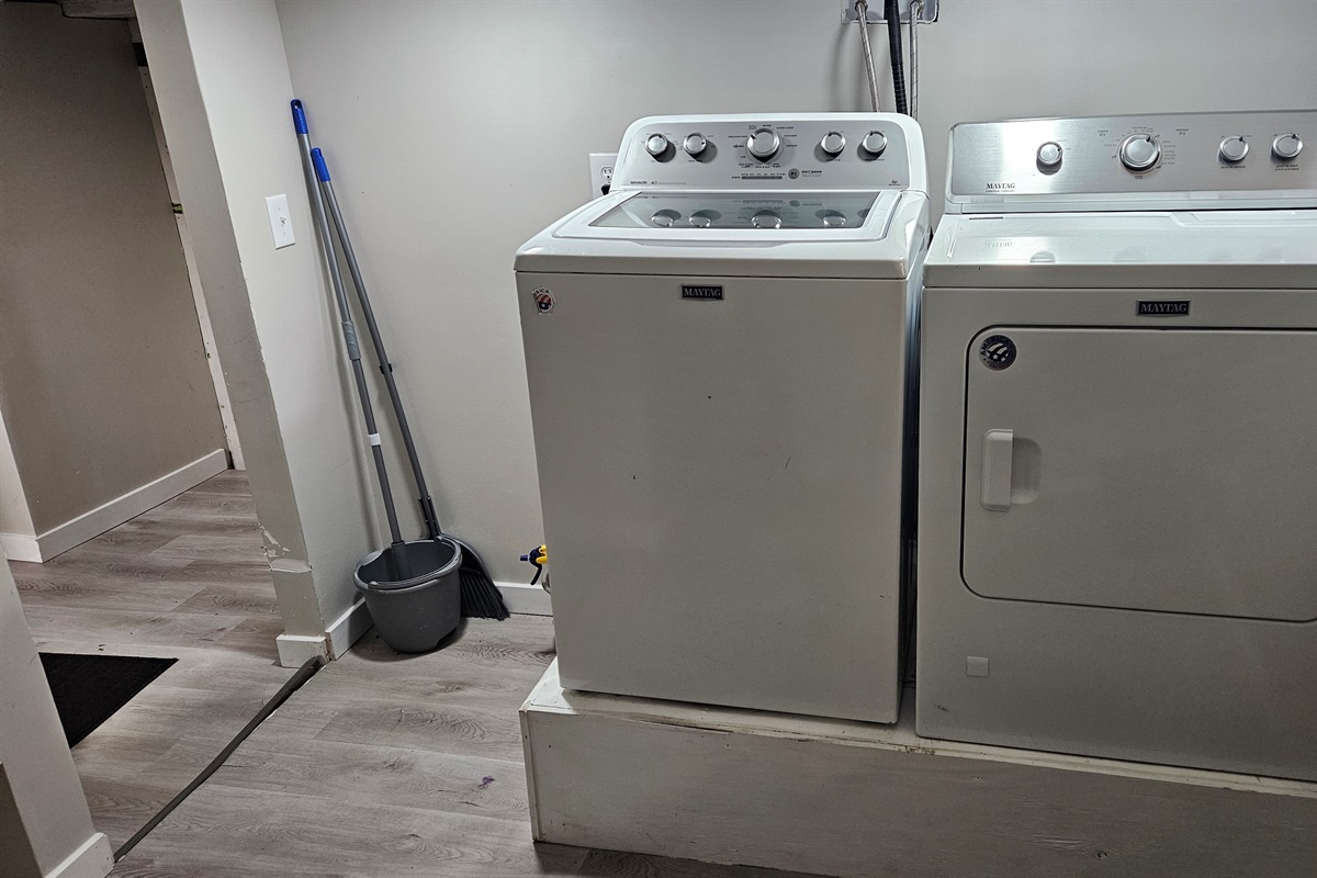Washer and dryer available. Plenty of storage too.