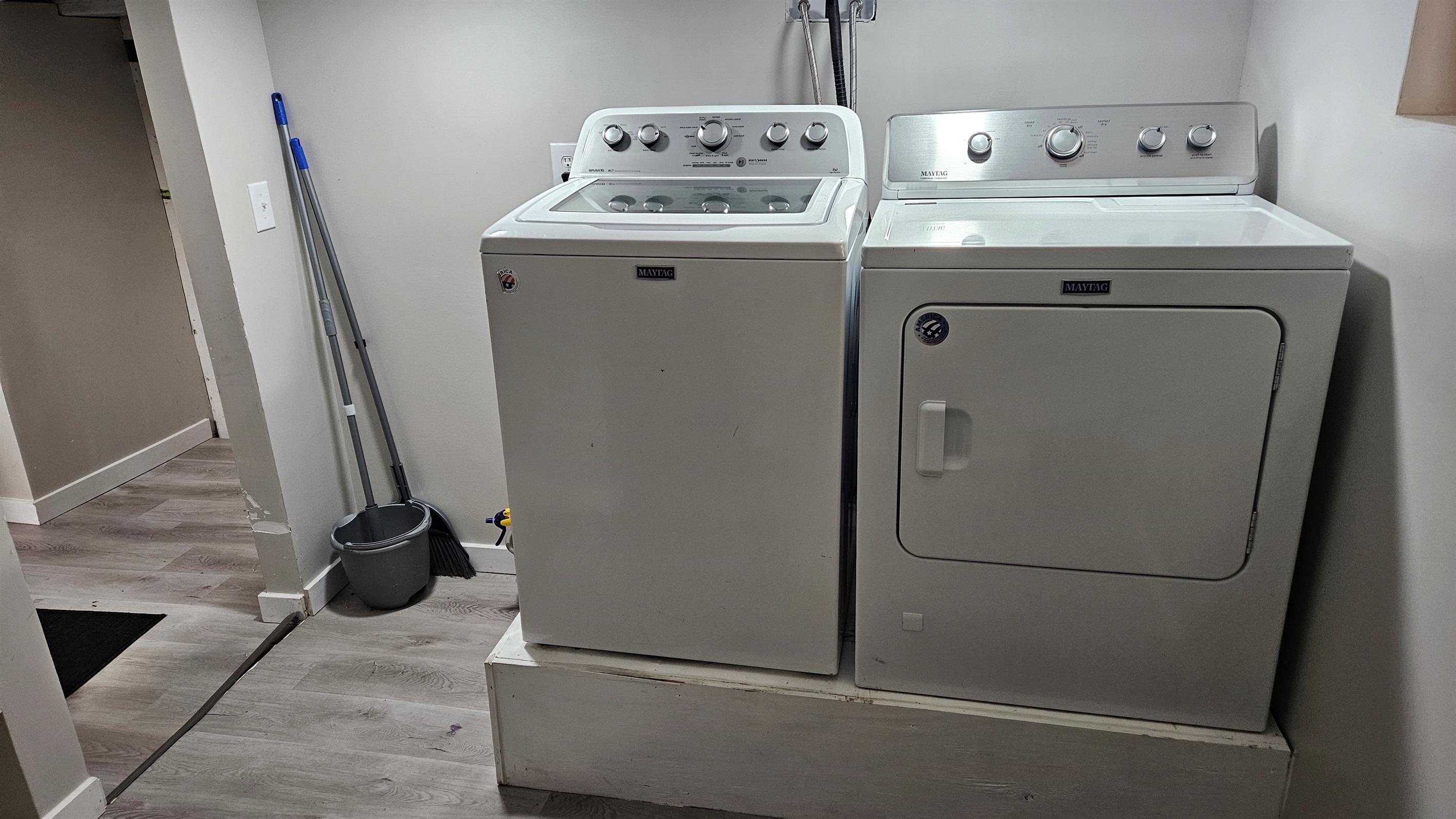 Washer and dryer available. Plenty of storage too.