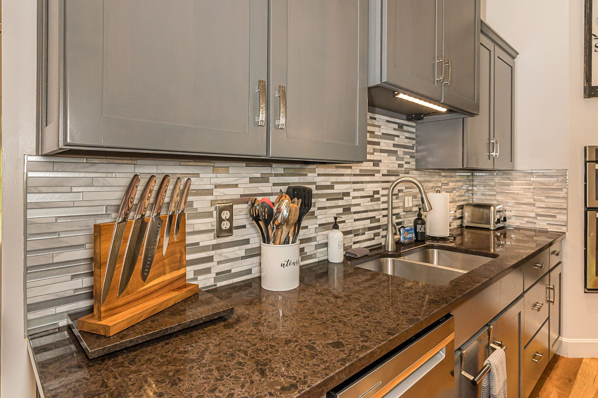 Coffee, cookware, spices, and kitchen essentials are ready for your stay.