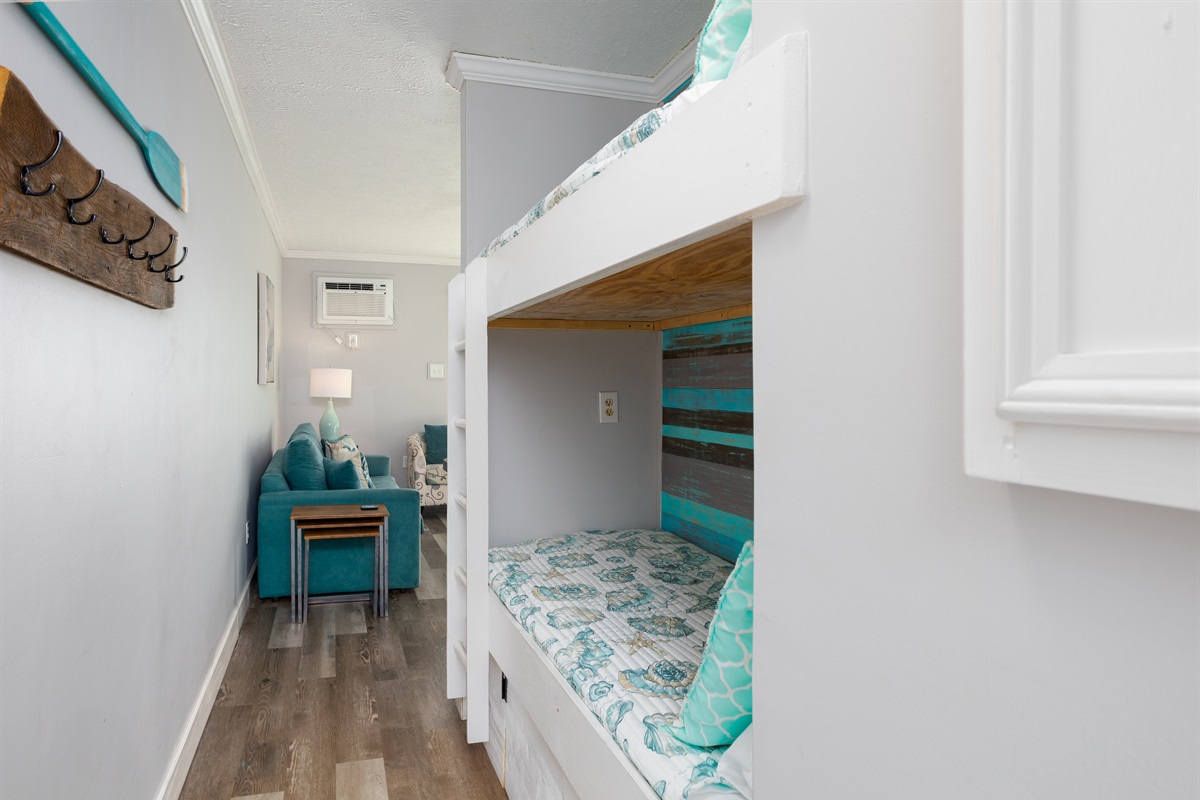 Twin bunks in the hallway