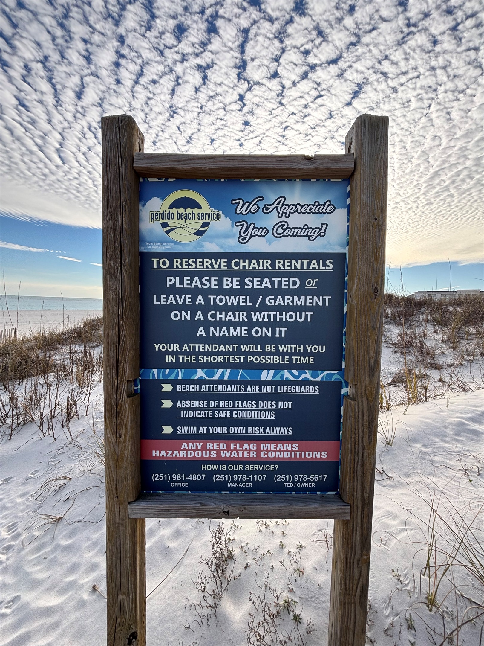 Beach Chair Rental Info