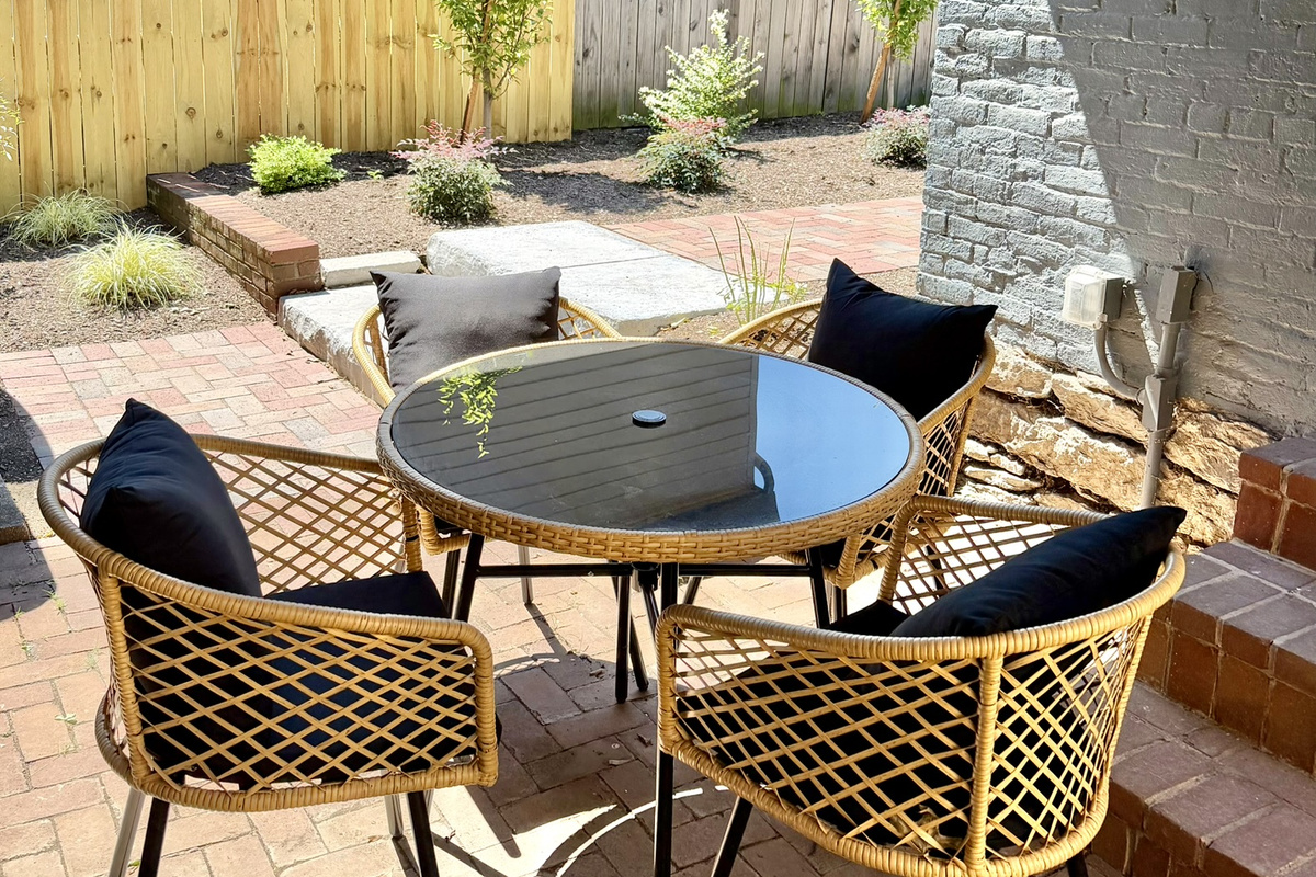 Dine al fresco on our covered patio