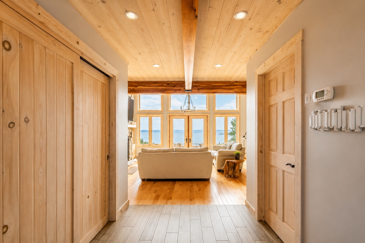 From main entry to great room