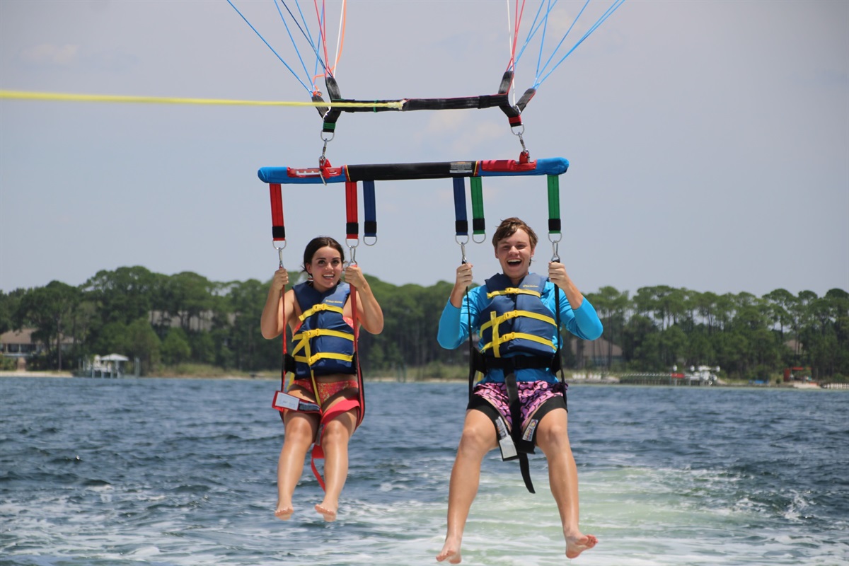 How do you describe fun? Parasailing!