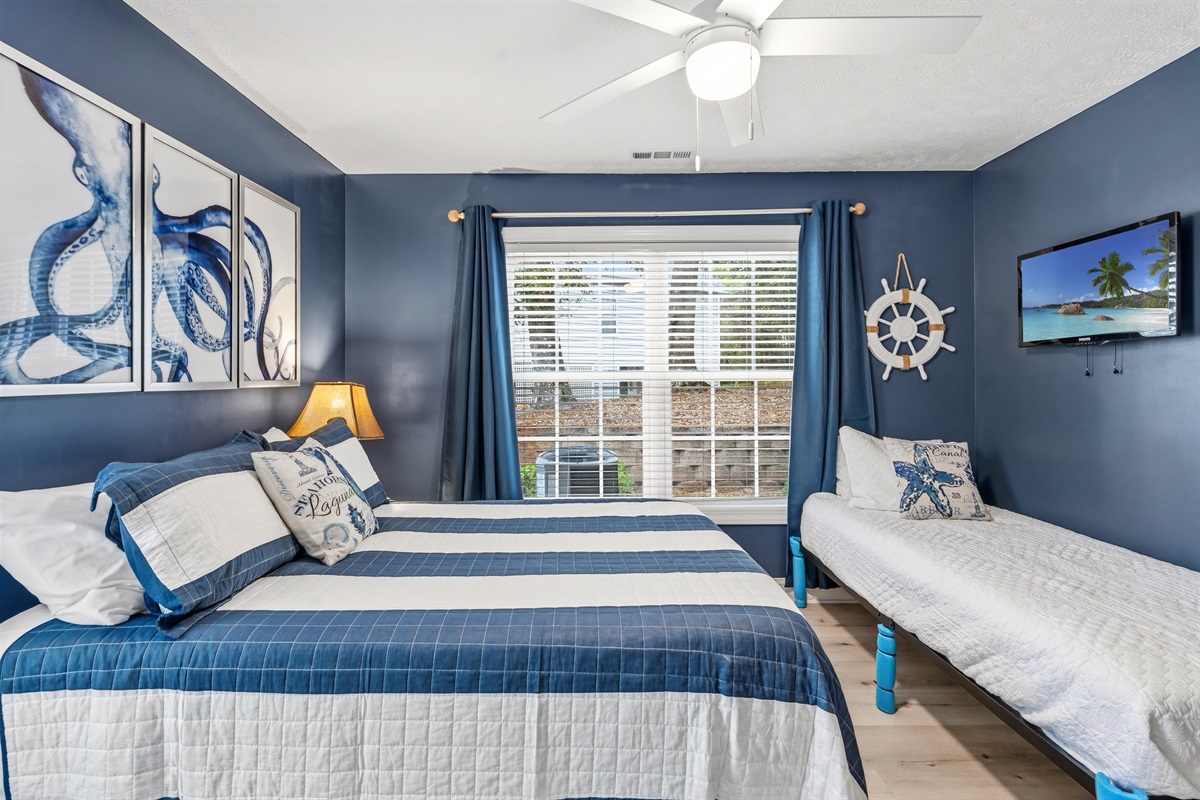 4th Bedroom with a double and a twin, get spot for the kids or teens