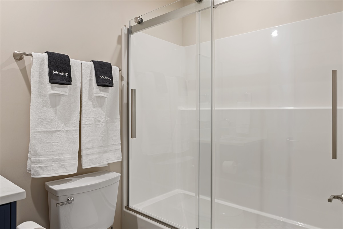 Wash the day away | bath linens provided