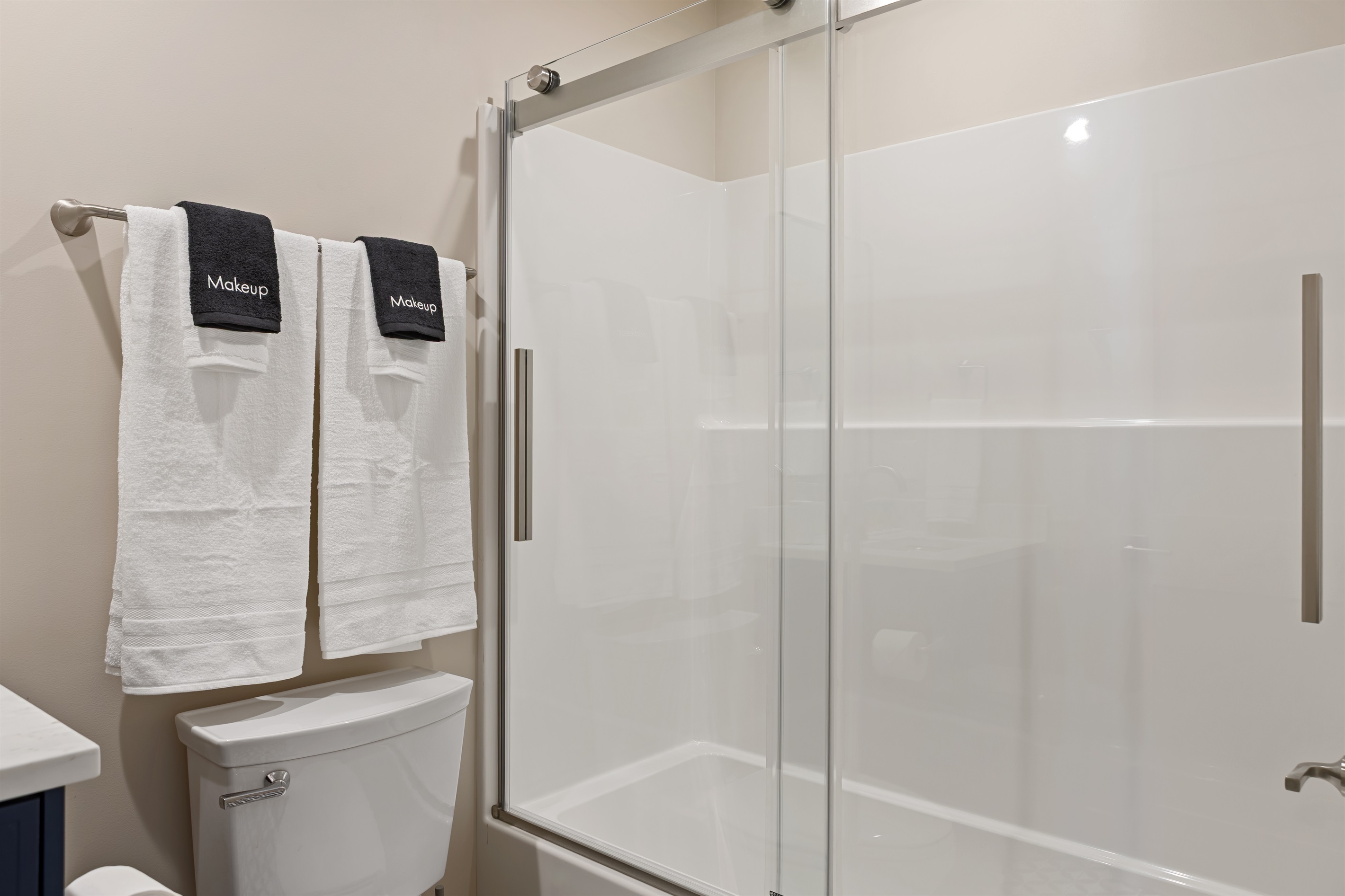 Wash the day away | bath linens provided