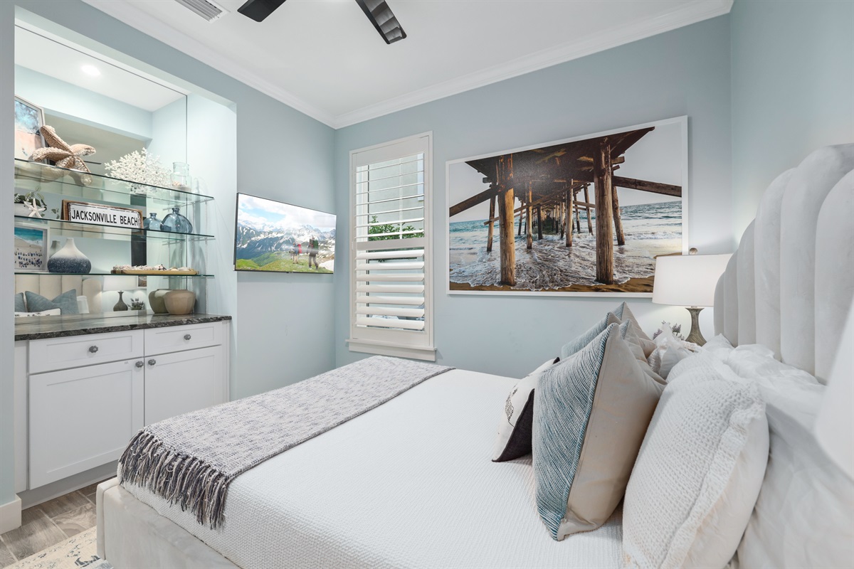 1st Floor: guest room with queen bed and smart TV
