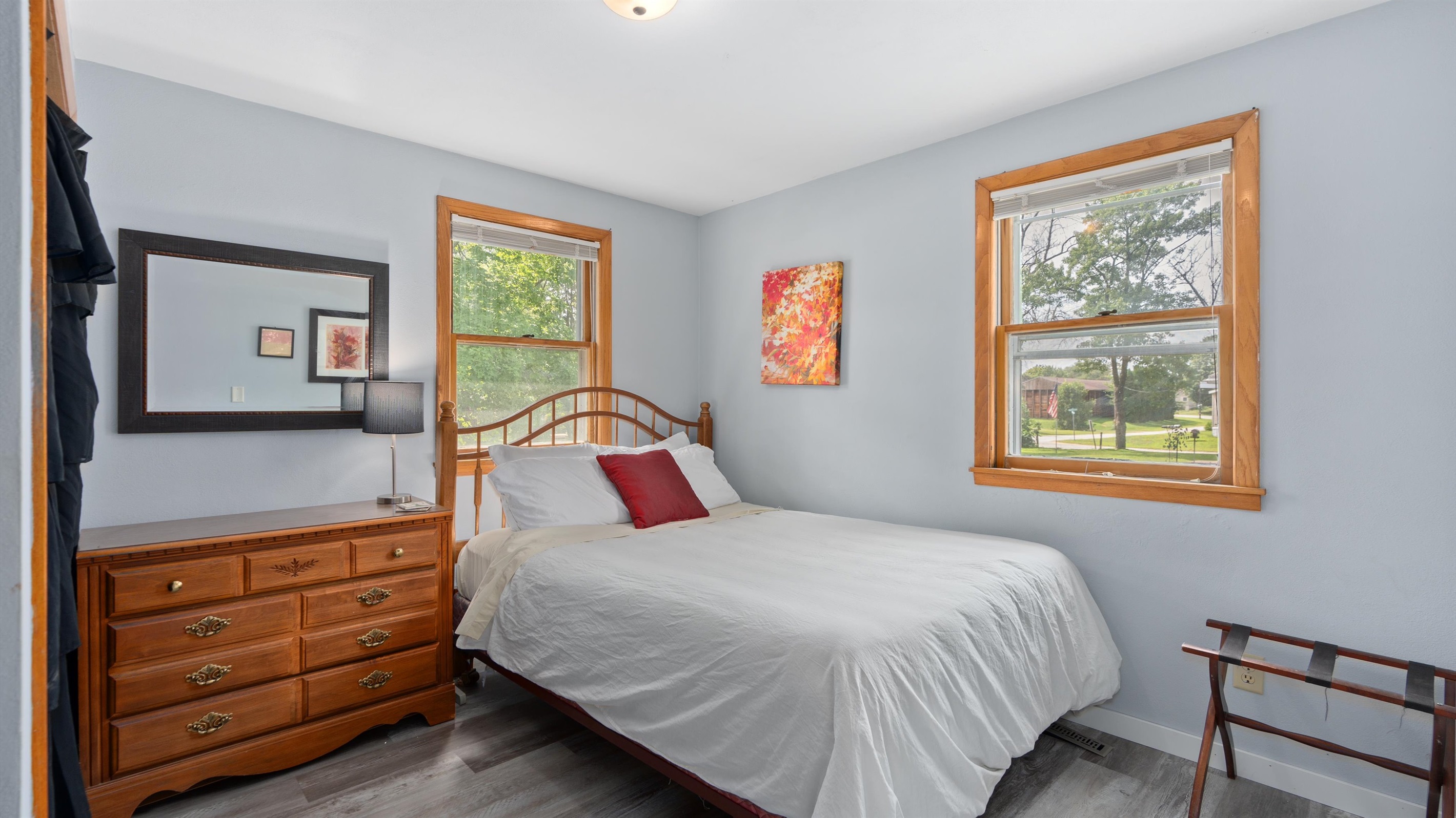 There's plugs, luggage racks and all the conveniences of home.