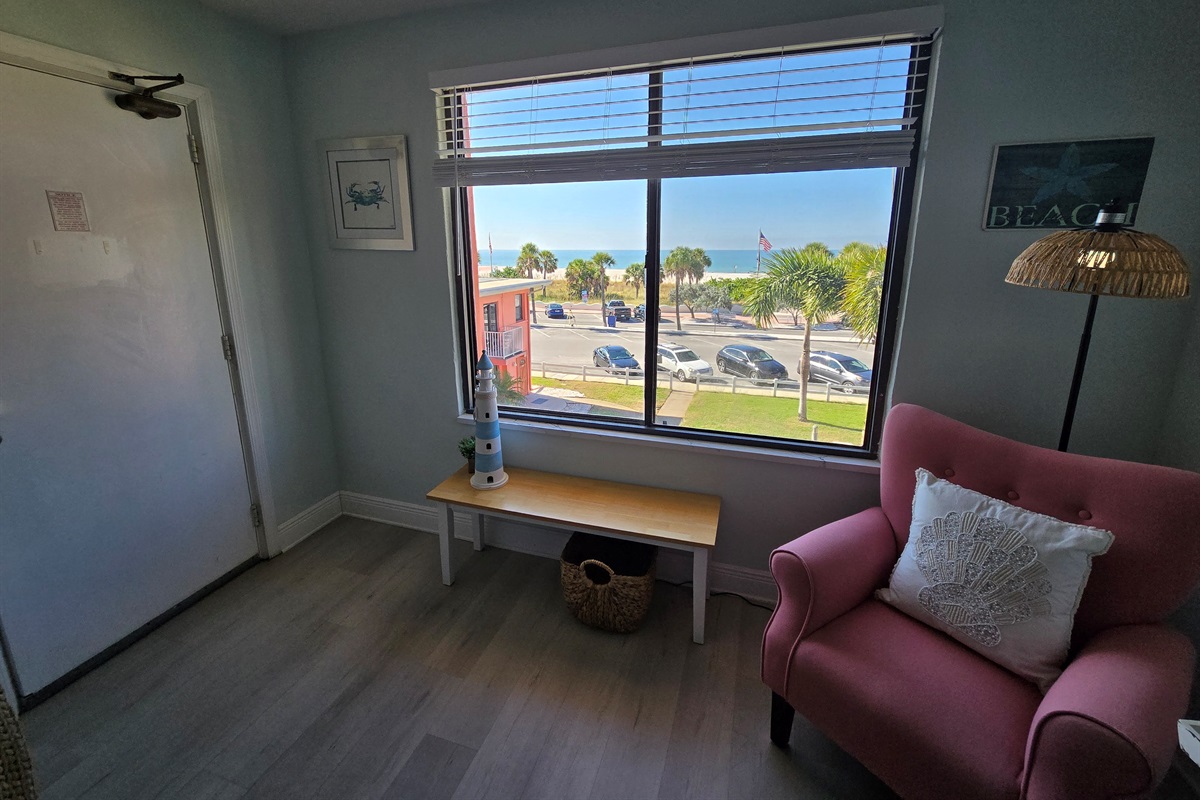 Beach View from the units living room window!