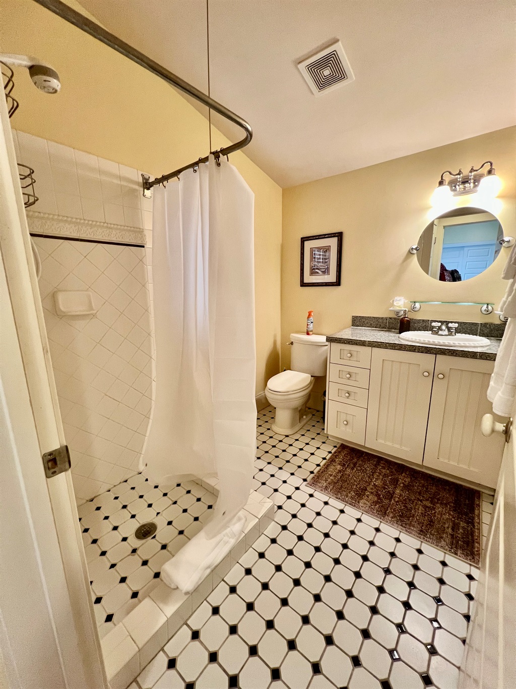 Relax and rejuvenate in this Spa-like bathroom with walk-in shower.