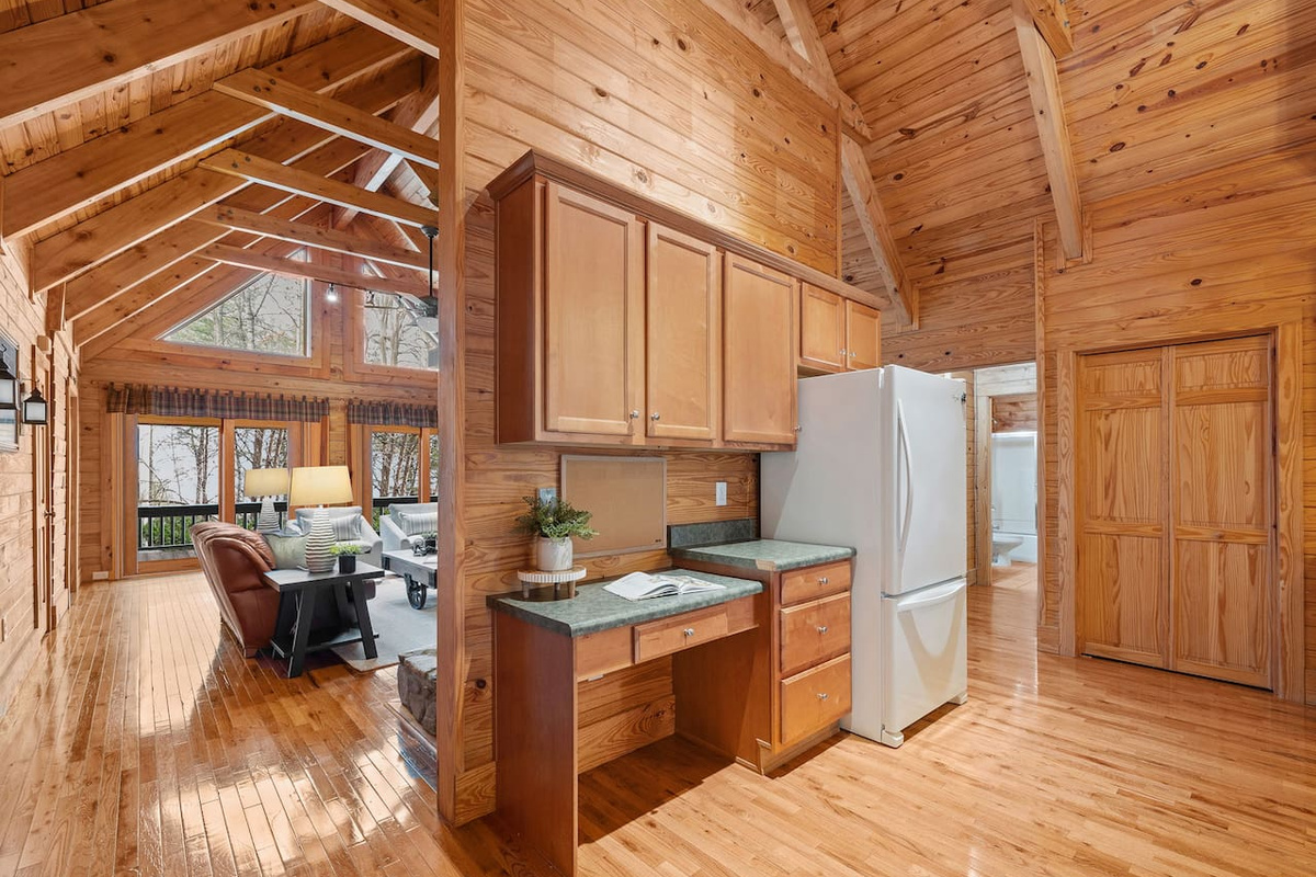 Backside of the kitchen area