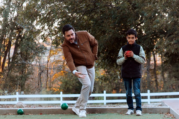 Professional bocce ball court for friendly competition