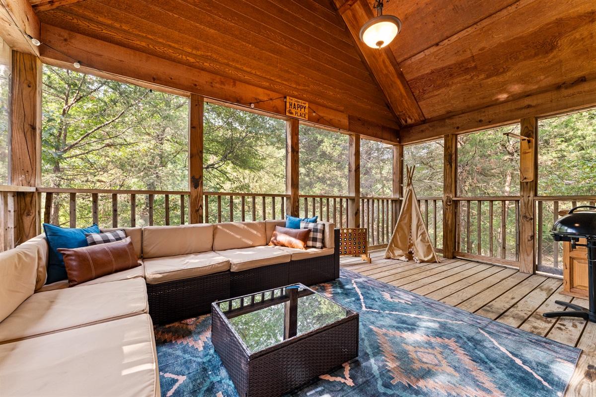 Enjoy your  coffee on the screen in porch