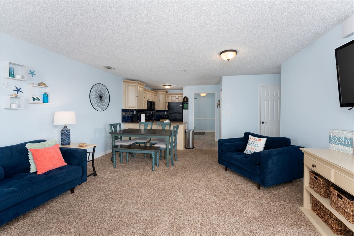 An open-concept condo