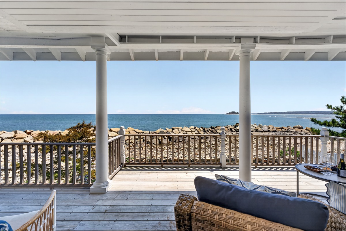 Enjoy fresh air and beautiful ocean views from the deck!