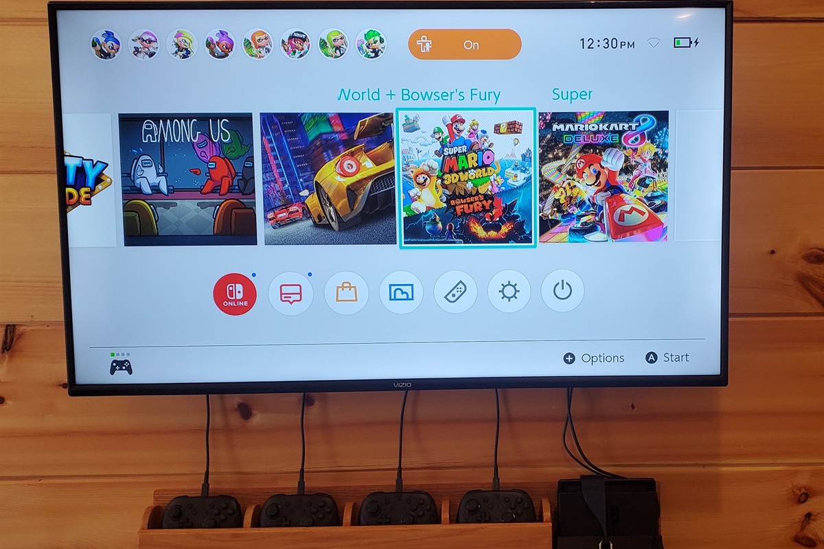 Nintendo with 4 Controllers