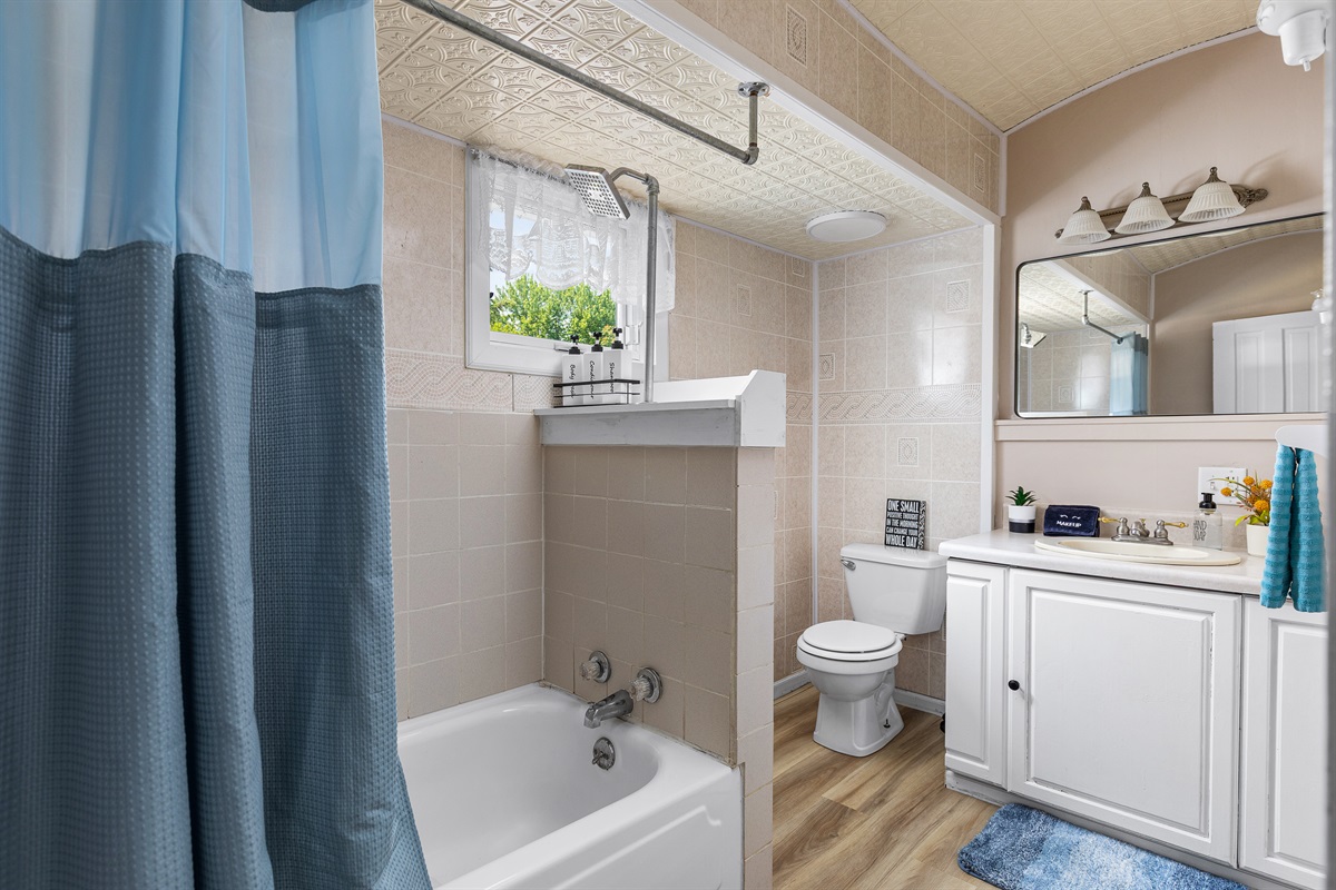 Make bath time easy and stress free in a family friendly bathroom designed for nightly routines.