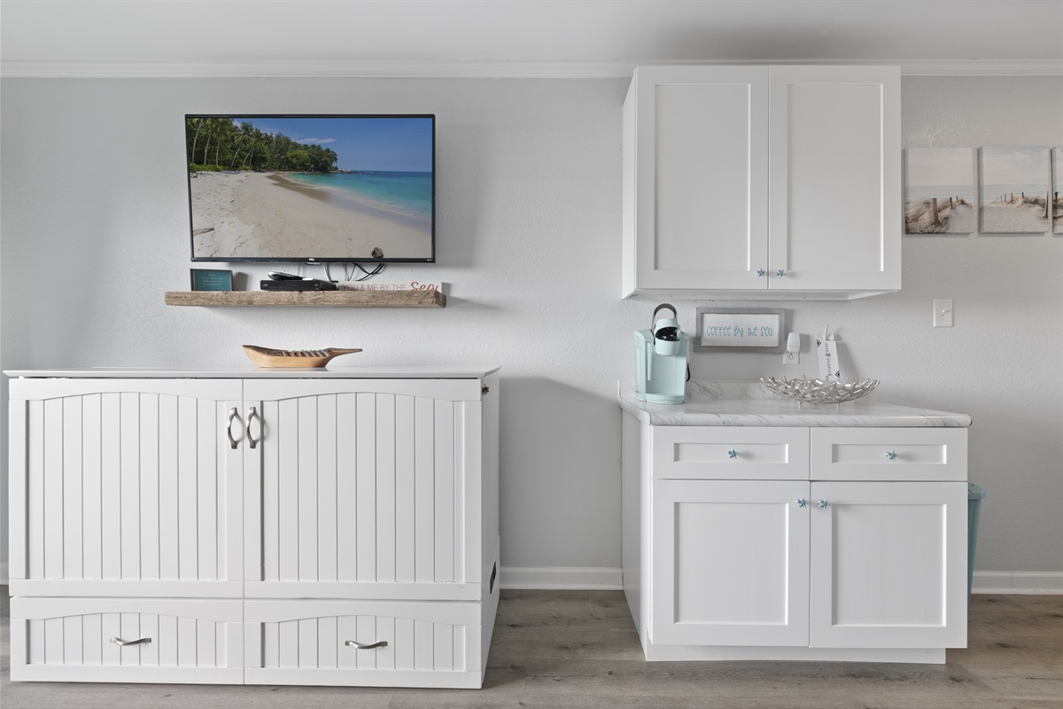Queen Size Murphy Bed and Coffee Bar