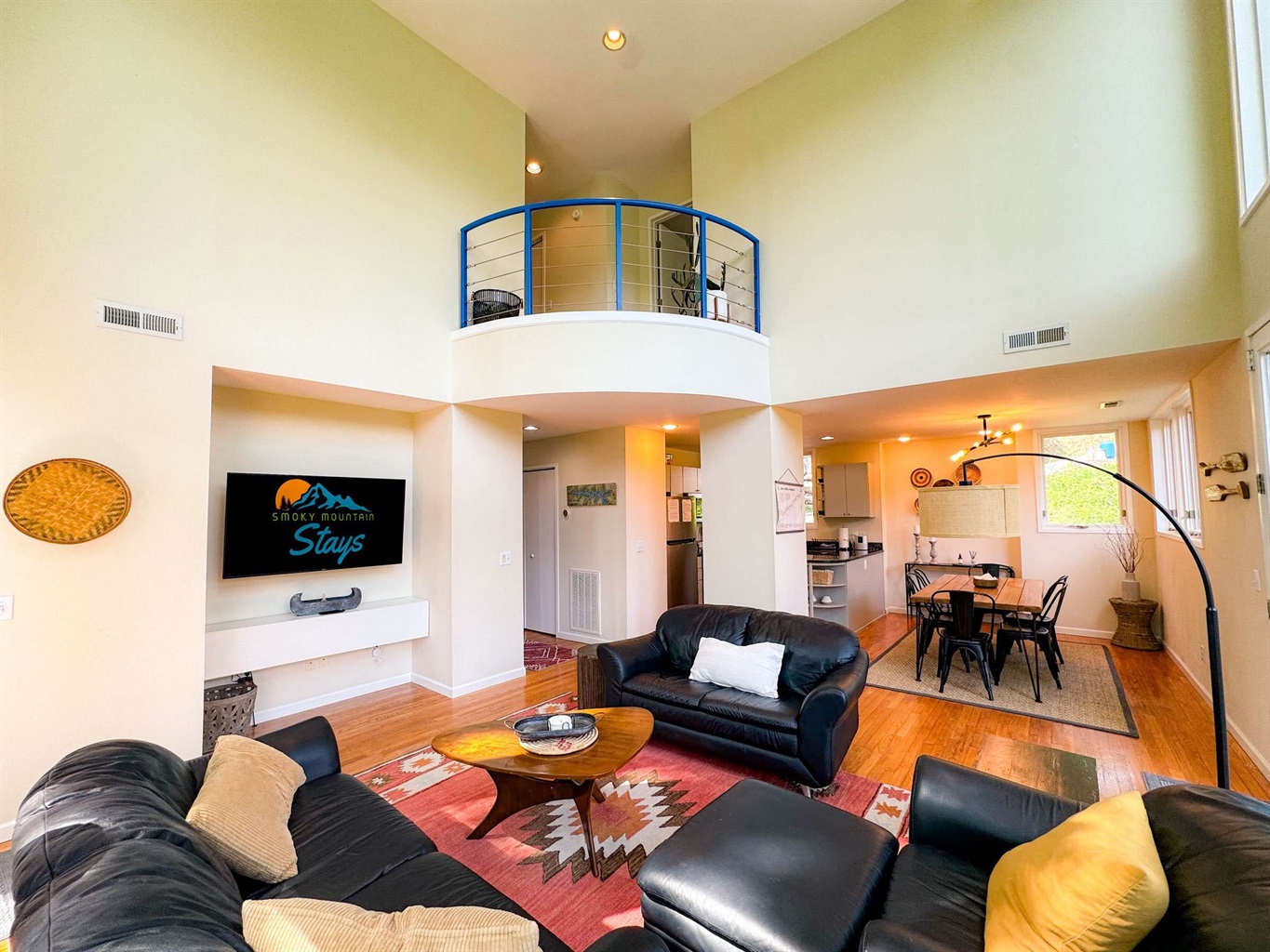 Our living room features a 55" Smart TV perfect for an evening show. 