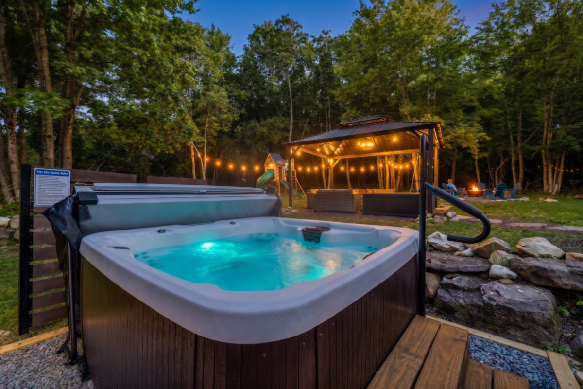 Step on in and let your worries wash away - sit and soak while overlooking nature in your private back yard oasis