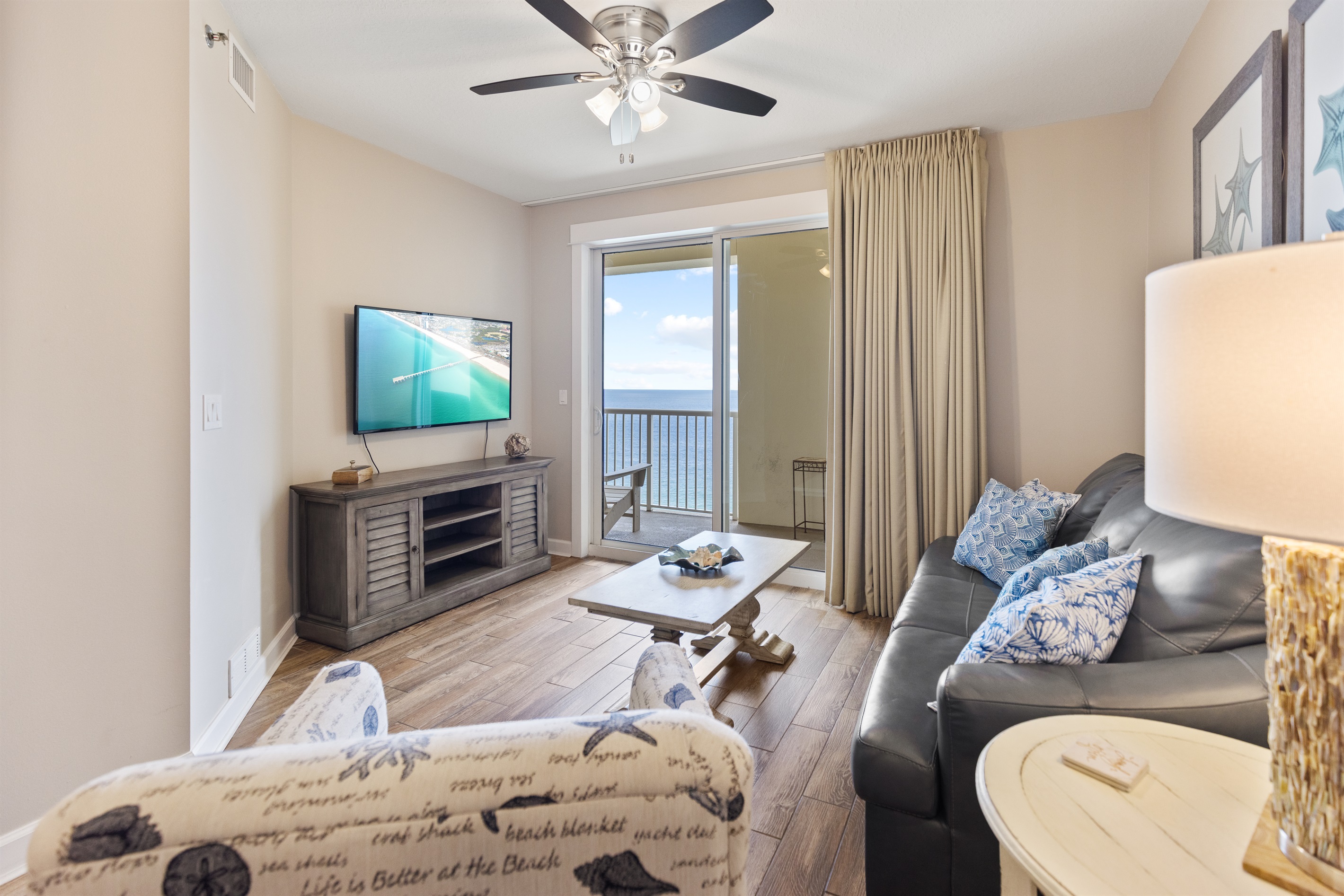 Gulf-Front Living Room