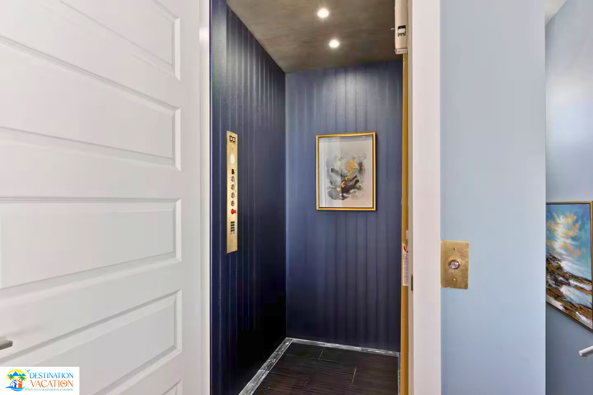 A sophisticated hallway leads to beautiful spaces beyond.