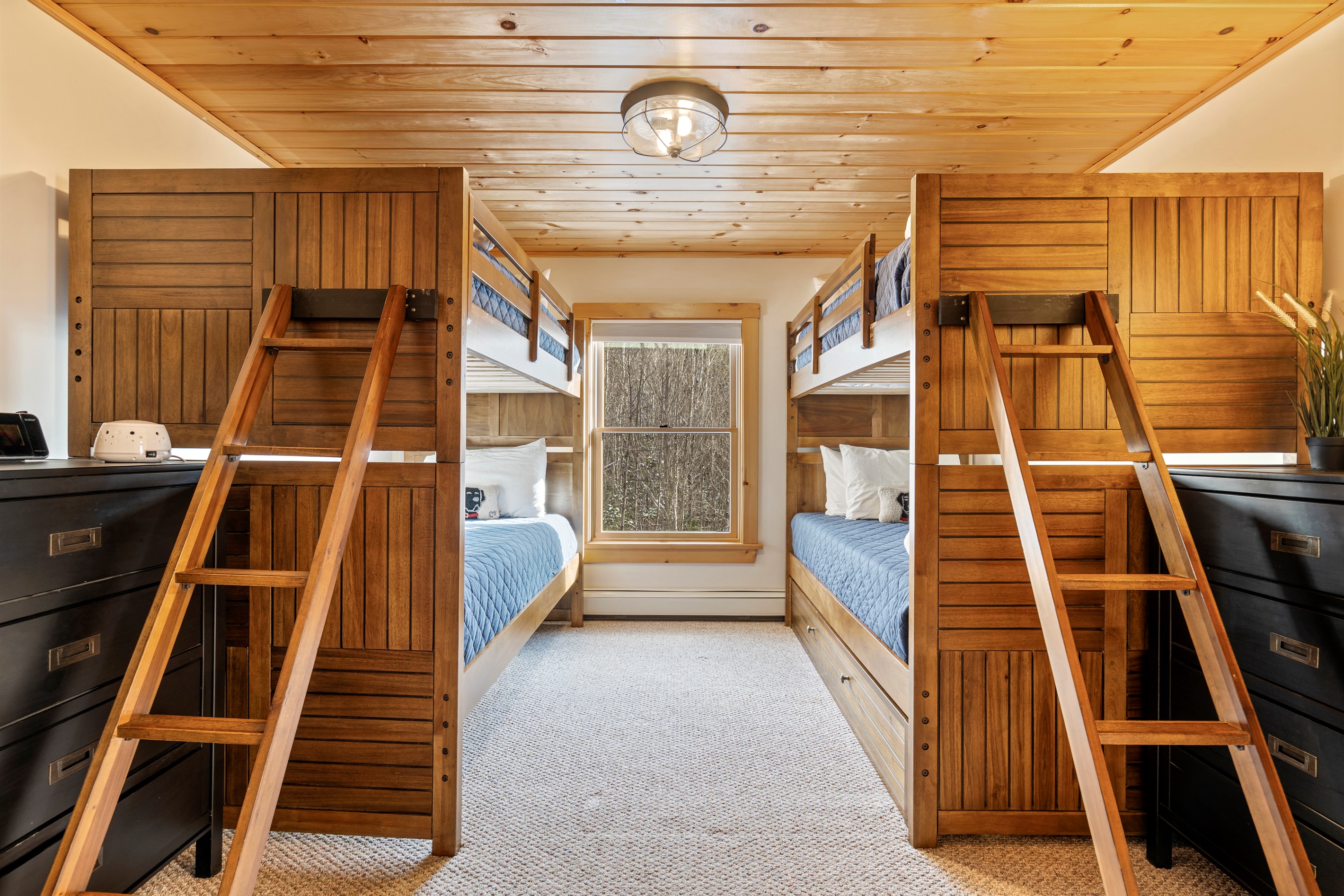 Maximize sleeping arrangements with cozy bunk beds.