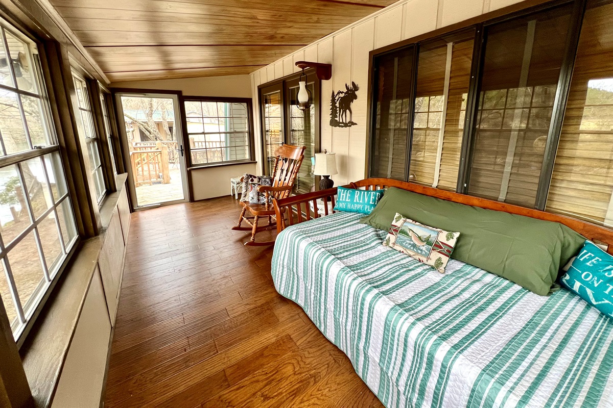 Daybed in the Sunroom