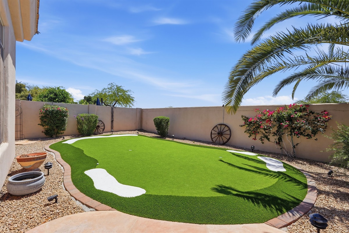 Putting green for more fun.