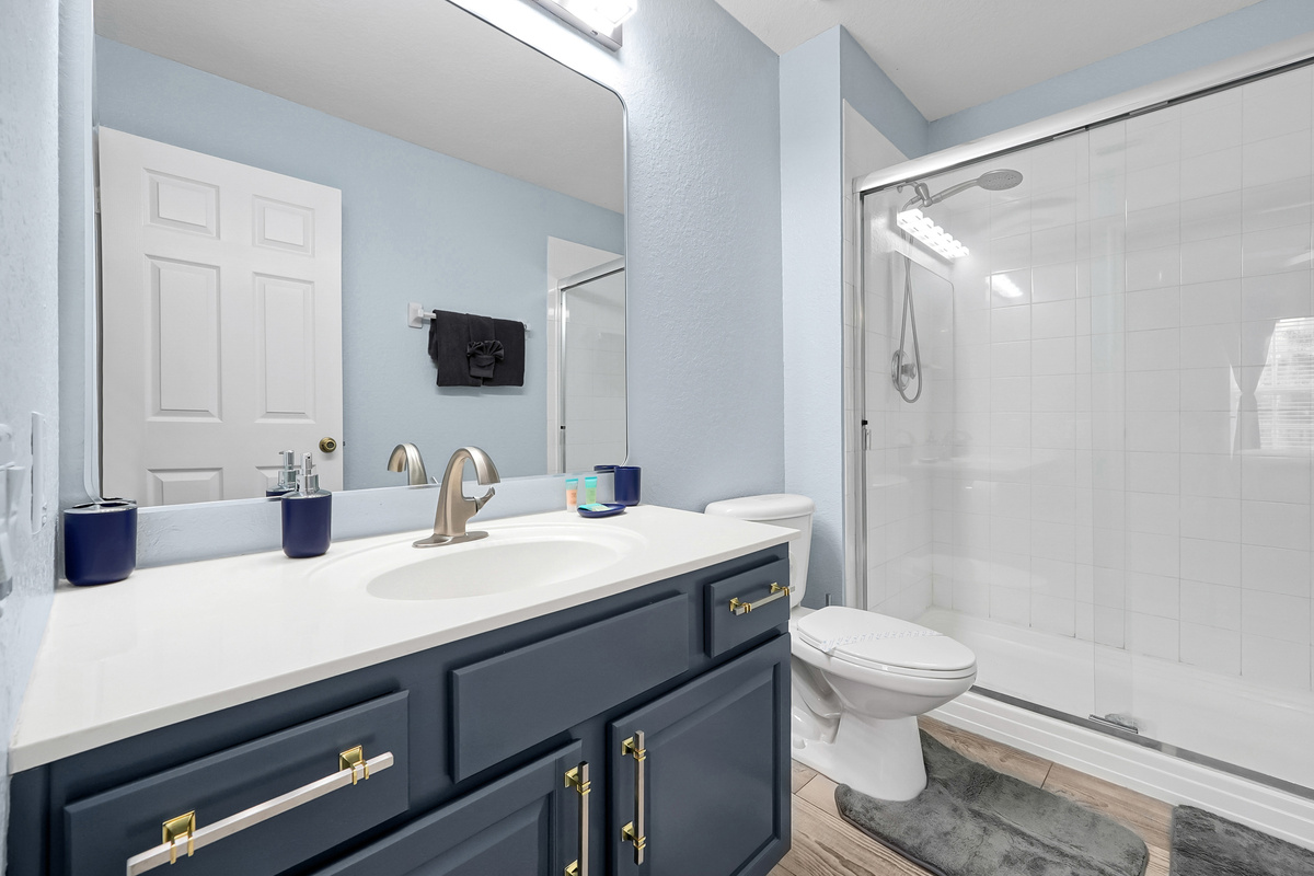 Second King en-suite bath with shower