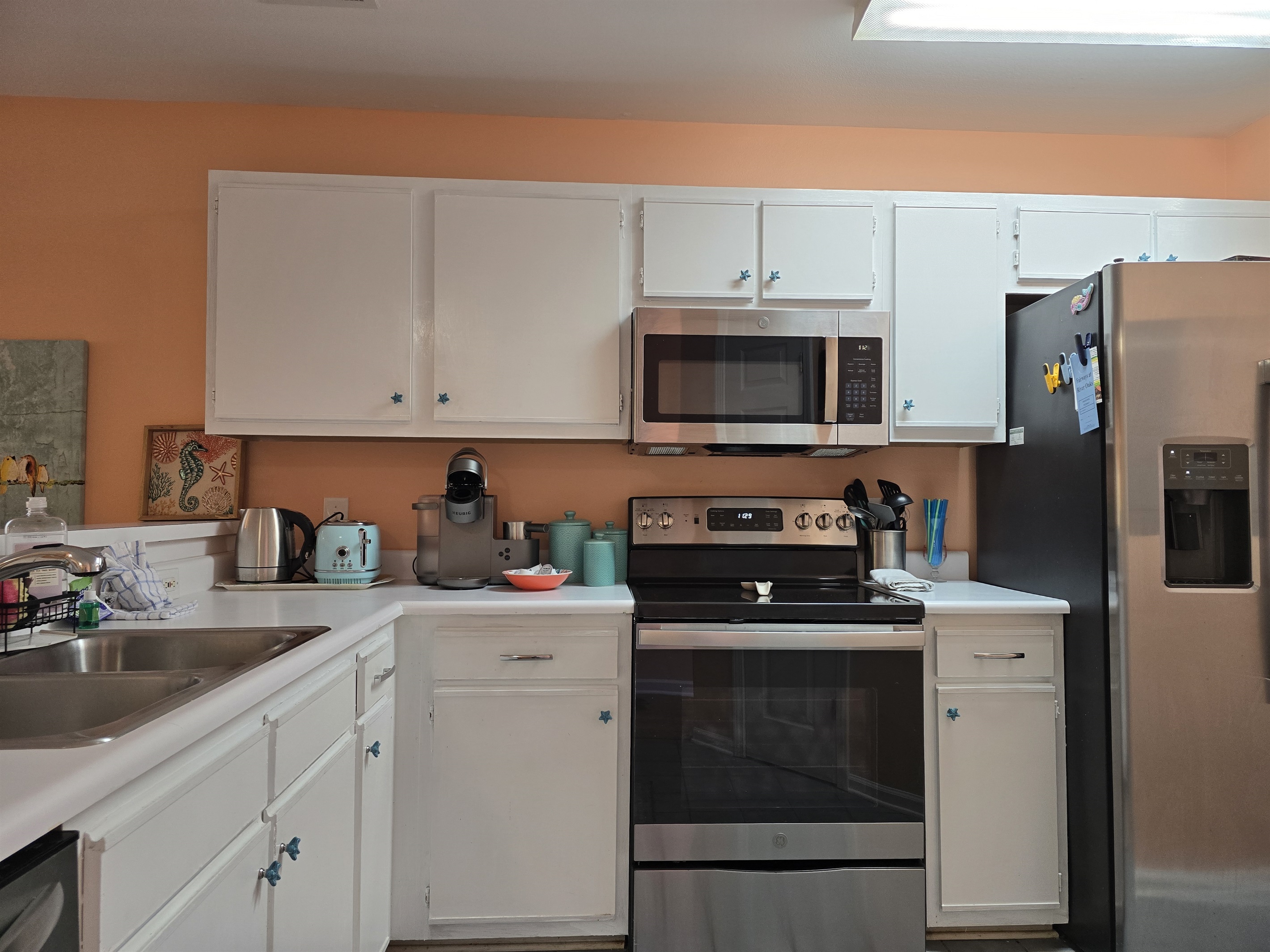 Stainless Steel Appliances and Coffee Area