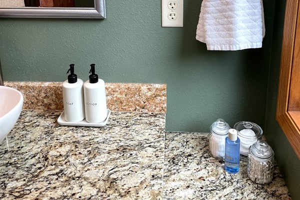 complimentary Qtip makeup remover hair dryer 