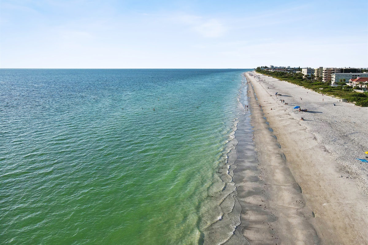 Drone of the Gulf Beach Facing North