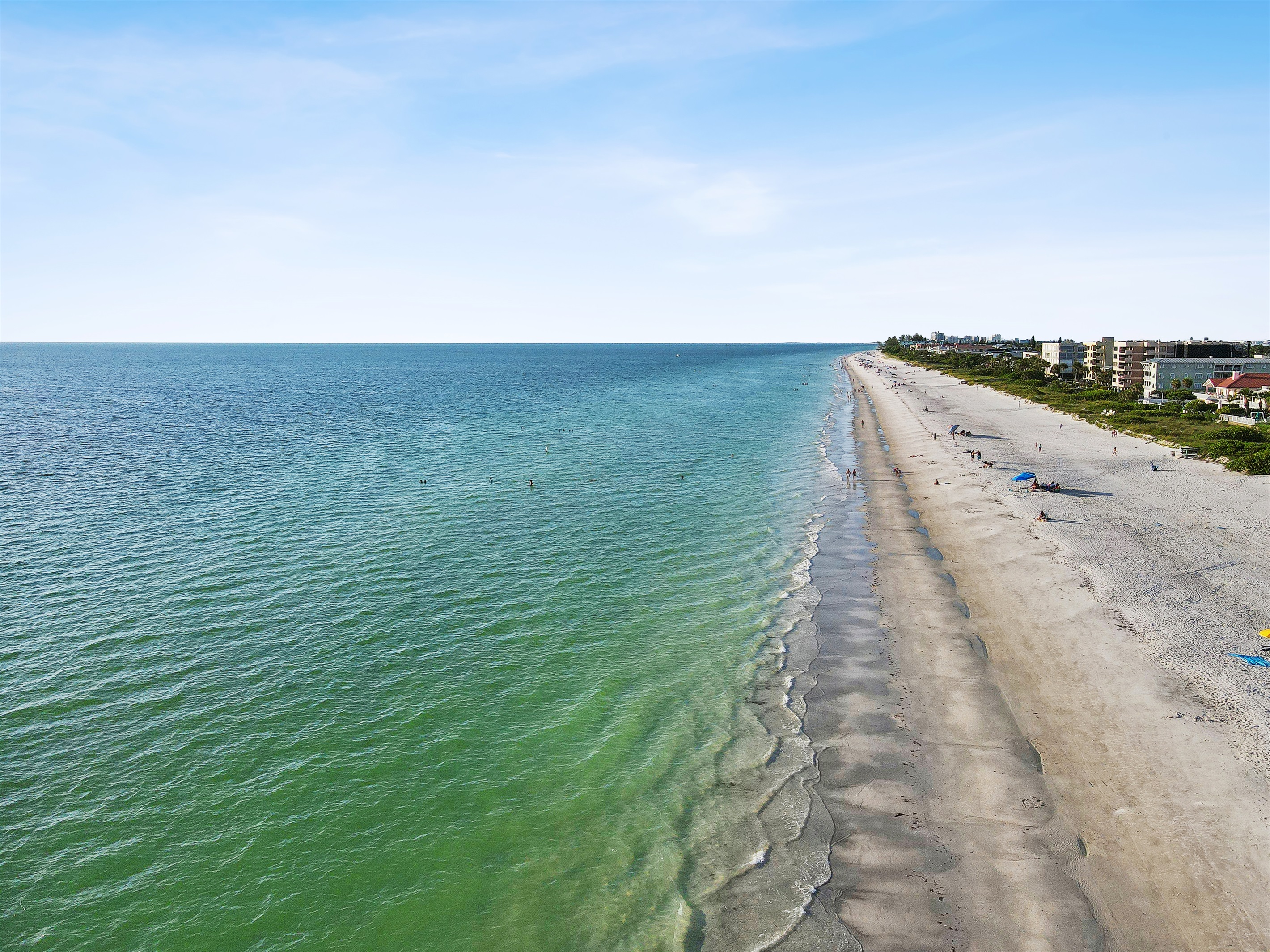 Drone of the Gulf Beach Facing North