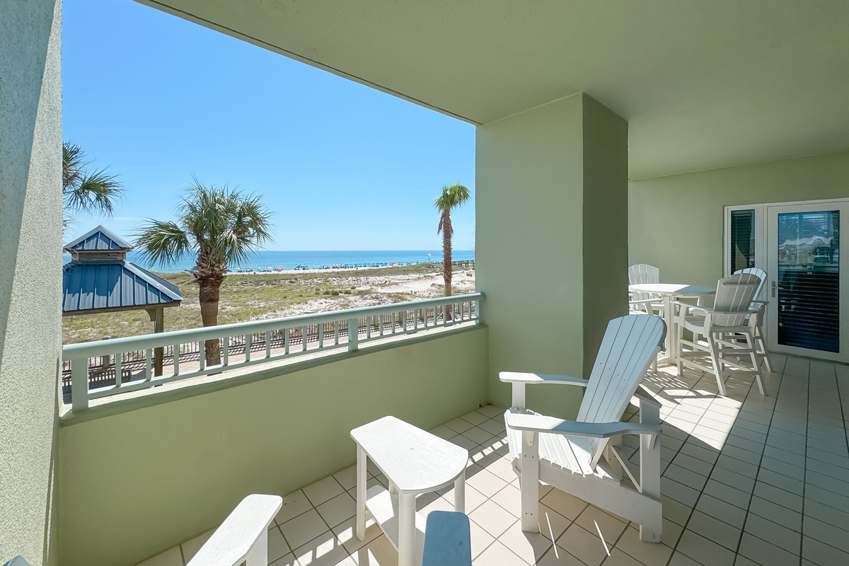 Unwind in style. Our 2nd-floor large balcony offers panoramic ocean views, complemented by comfortable outdoor seating perfect for soaking in the coastal ambiance.