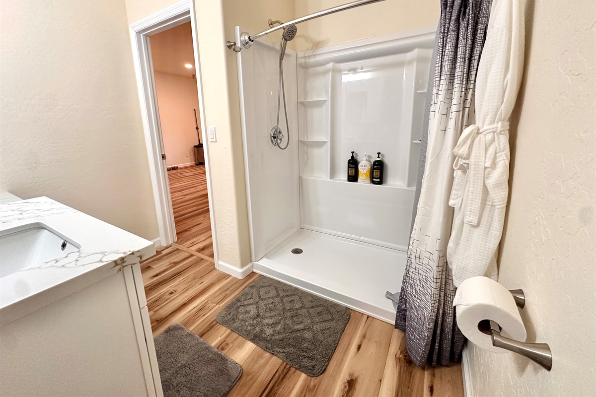 Large walk in shower