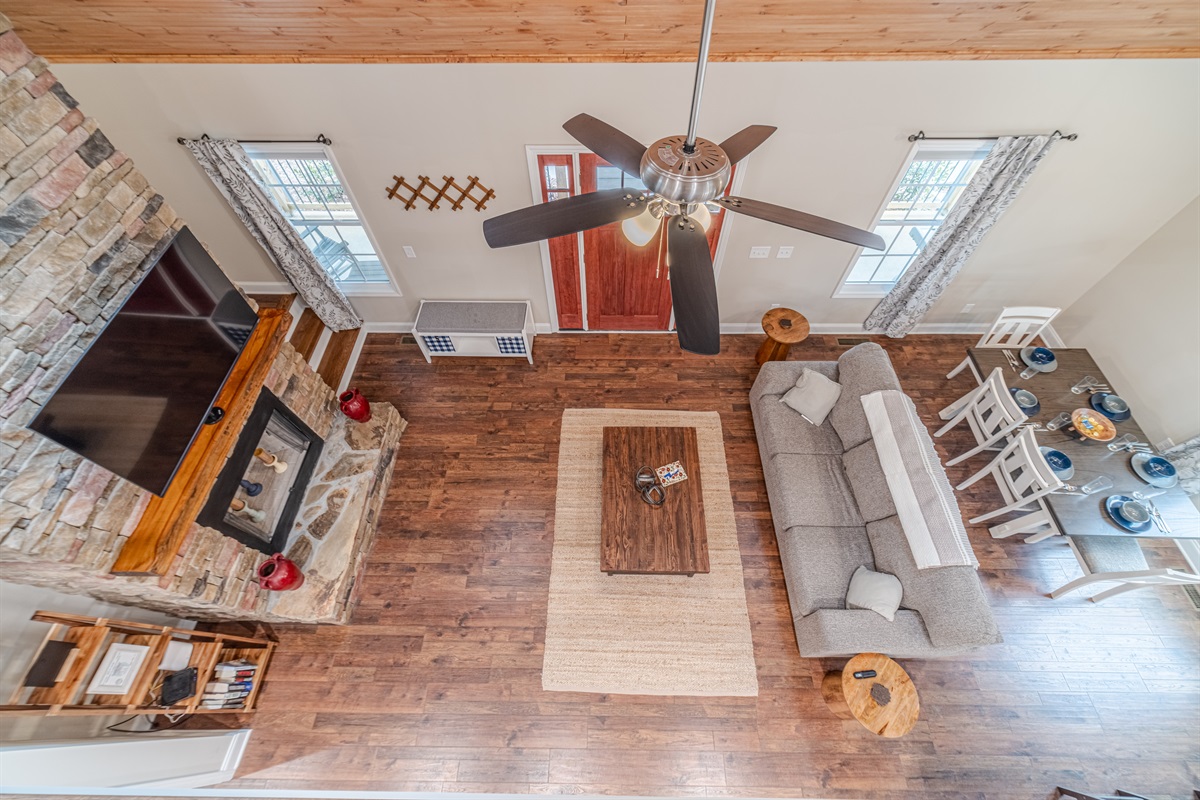 Open Loft View to Living Room
