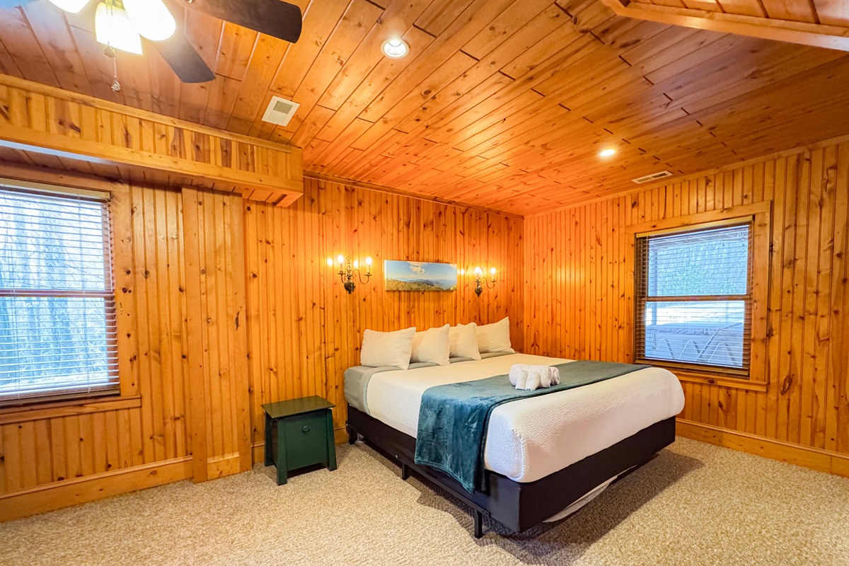 Lower level bedroom complete with King Bed.