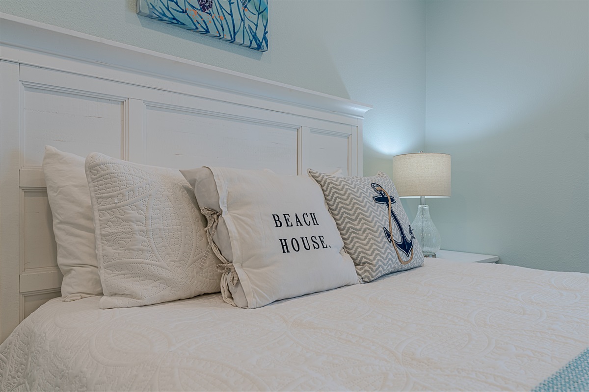 Enjoy the privacy of your bedroom to relax and watch TV. TVs are in each bedroom.