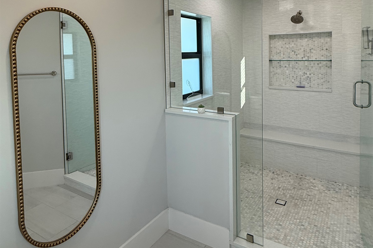 Large walk in shower